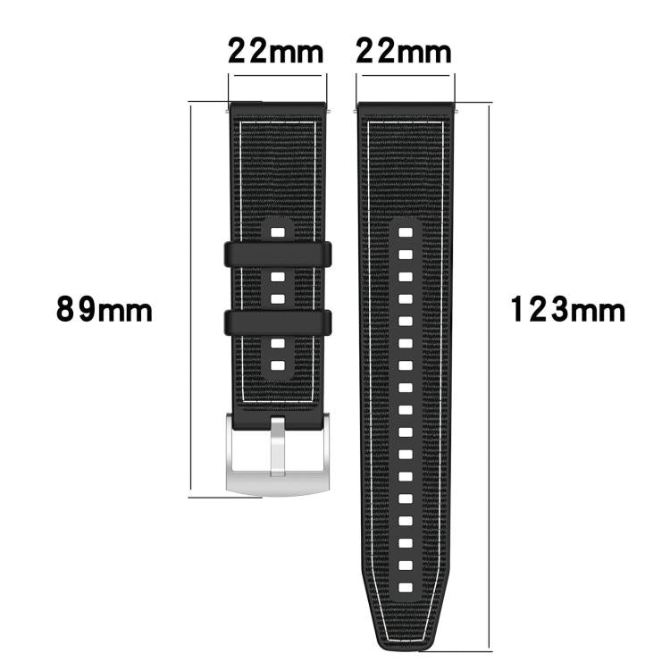 Cinturino per orologio xDfind ibrido in nylon intrecciato e silicone, For Samsung Galaxy Watch Ultra/Ultra 2025 22mm, For Samsung Galaxy Watch 7 / 6 / 5 / FE 20mm, For Samsung Galaxy Fit3 SM-R390 18mm