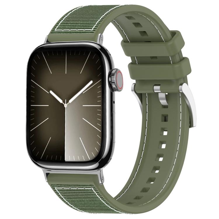 Cinturino per orologio xDfind ibrido in nylon intrecciato e silicone, For Apple Watch 42 / 44 / 45 / 46 / 49mm 22mm, For Apple Watch 38 / 40 / 41 / S10 42mm 20mm