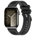 Cinturino per orologio xDfind ibrido in nylon intrecciato e silicone, For Apple Watch 42 / 44 / 45 / 46 / 49mm 22mm, For Apple Watch 38 / 40 / 41 / S10 42mm 20mm