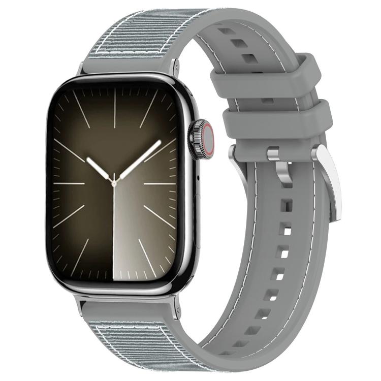 Cinturino per orologio xDfind ibrido in nylon intrecciato e silicone, For Apple Watch 42 / 44 / 45 / 46 / 49mm 22mm, For Apple Watch 38 / 40 / 41 / S10 42mm 20mm