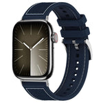 Cinturino per orologio xDfind ibrido in nylon intrecciato e silicone, For Apple Watch 42 / 44 / 45 / 46 / 49mm 22mm, For Apple Watch 38 / 40 / 41 / S10 42mm 20mm