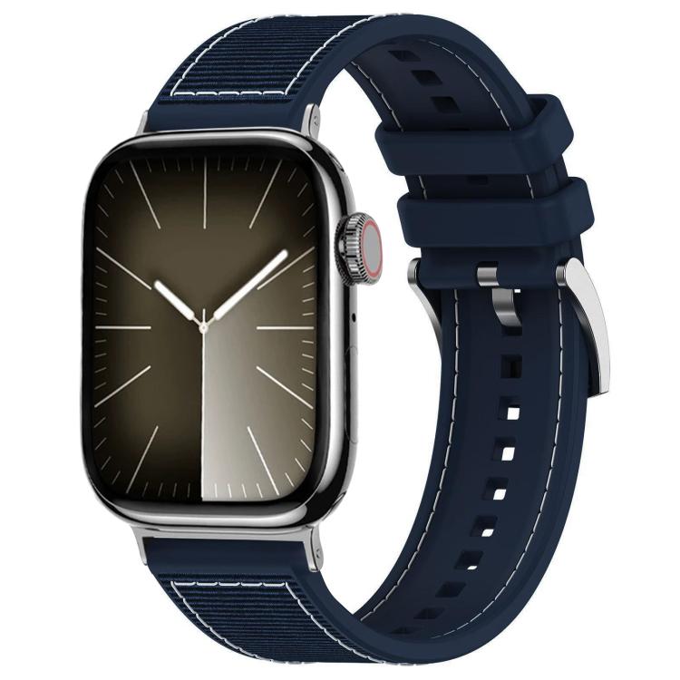 Cinturino per orologio xDfind ibrido in nylon intrecciato e silicone, For Apple Watch 42 / 44 / 45 / 46 / 49mm 22mm, For Apple Watch 38 / 40 / 41 / S10 42mm 20mm