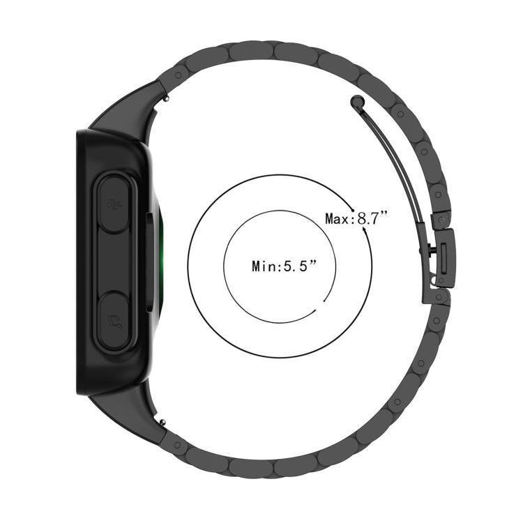 Cinturino per orologio in lega di titanio con fibbia piatta a tre perline., For Garmin forerunner 45 / 45S / Swim 2, For Garmin Forerunner 35 / 30
