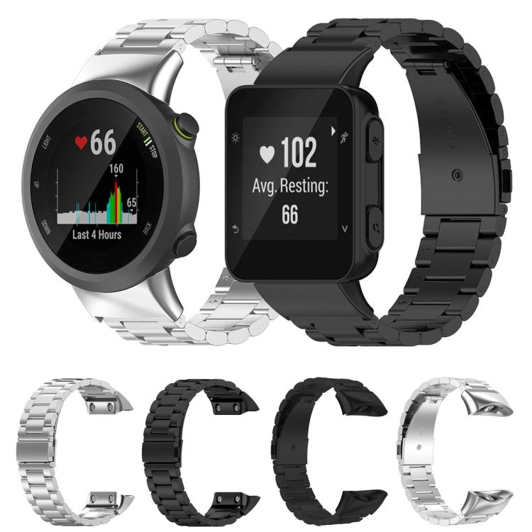 Cinturino per orologio in lega di titanio con fibbia piatta a tre perline., For Garmin forerunner 45 / 45S / Swim 2, For Garmin Forerunner 35 / 30