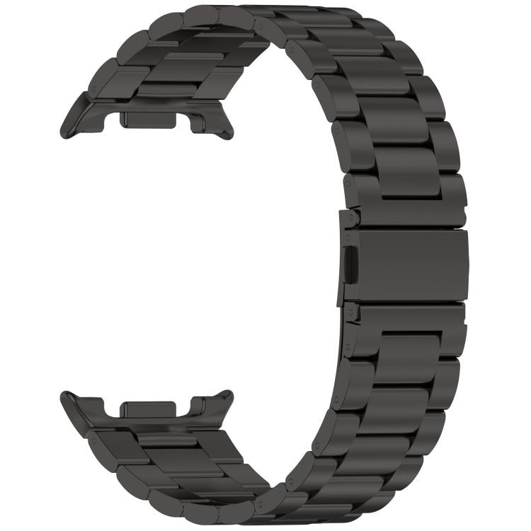 Cinturino per orologio in lega di titanio con fibbia piatta a tre perline., For Samsung Galaxy Watch8 / Watch8 Classic, For Samsung Galaxy Fit3 / SM-R390