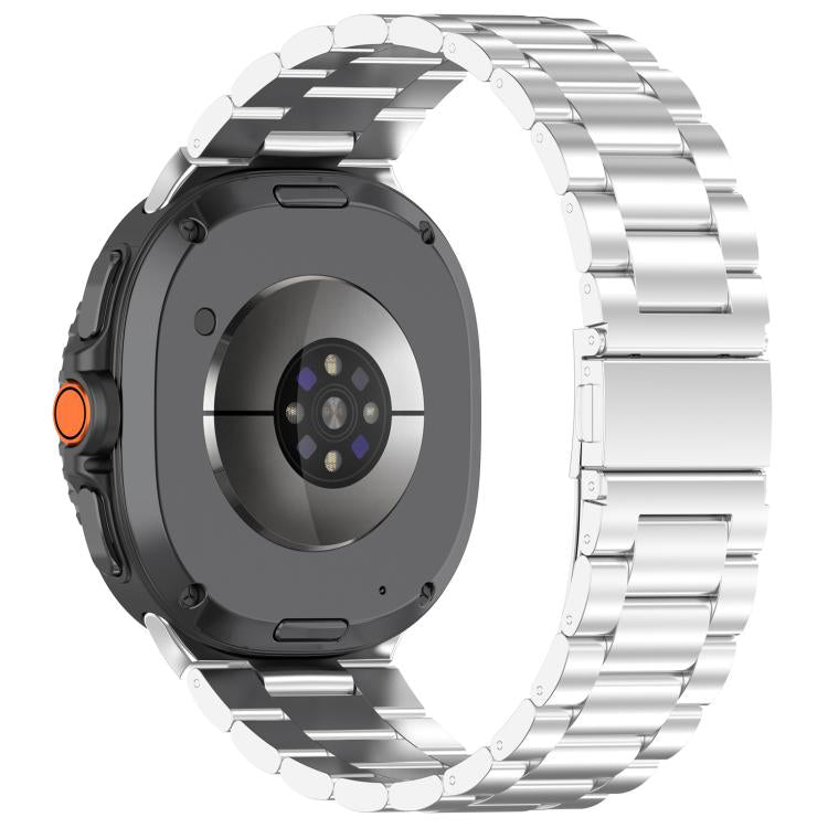 Cinturino per orologio in lega di titanio con fibbia piatta a tre perline., For Samsung Galaxy Watch8 / Watch8 Classic, For Samsung Galaxy Fit3 / SM-R390