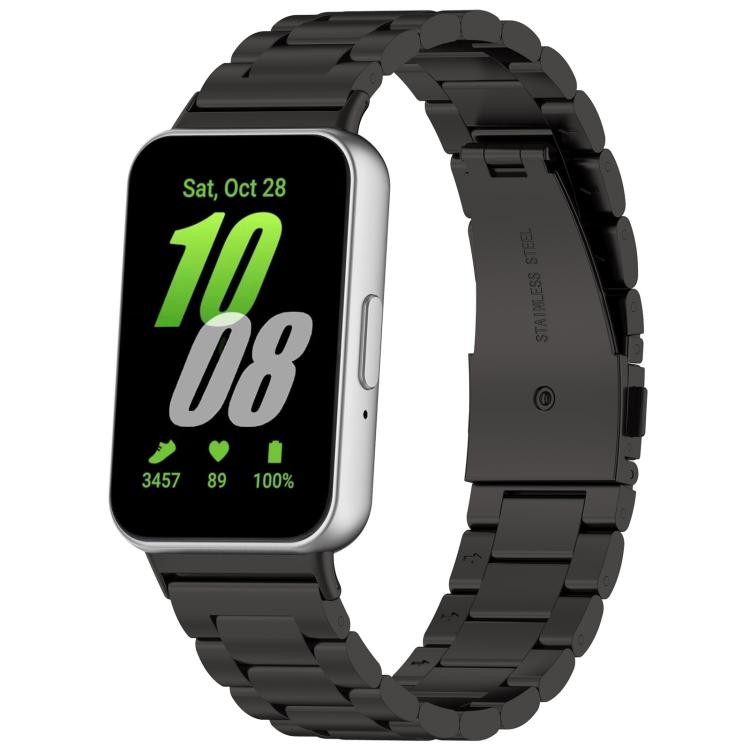 Cinturino per orologio in lega di titanio con fibbia piatta a tre perline., For Samsung Galaxy Watch8 / Watch8 Classic, For Samsung Galaxy Fit3 / SM-R390