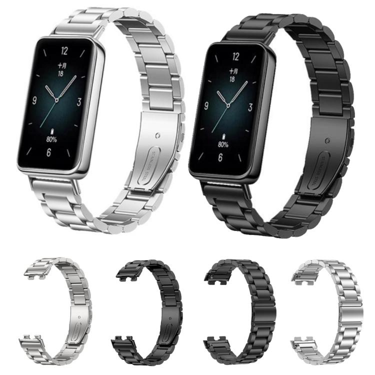 Cinturino per orologio in lega di titanio con fibbia piatta a tre perline., For Honor Band 9