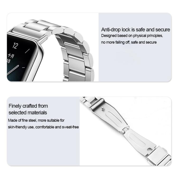 Cinturino per orologio in lega di titanio con fibbia piatta a tre perline., For Honor Band 9