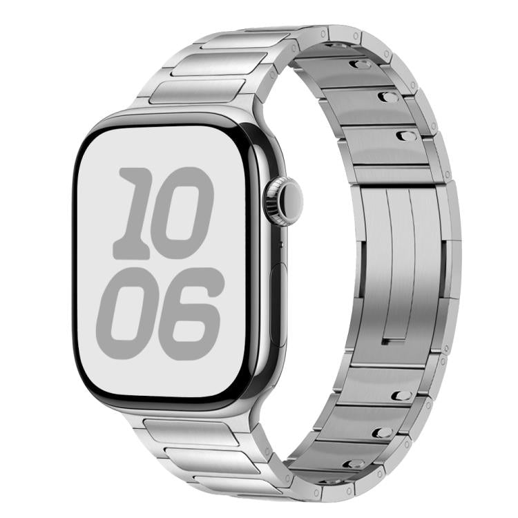 Cinturino per orologio in acciaio inossidabile con fibbia a sgancio rapido e tre perline., For Apple Watch 46mm / 49mm / 45mm / 44mm, For Apple Watch 42mm / 41mm / 40mm / 38mm