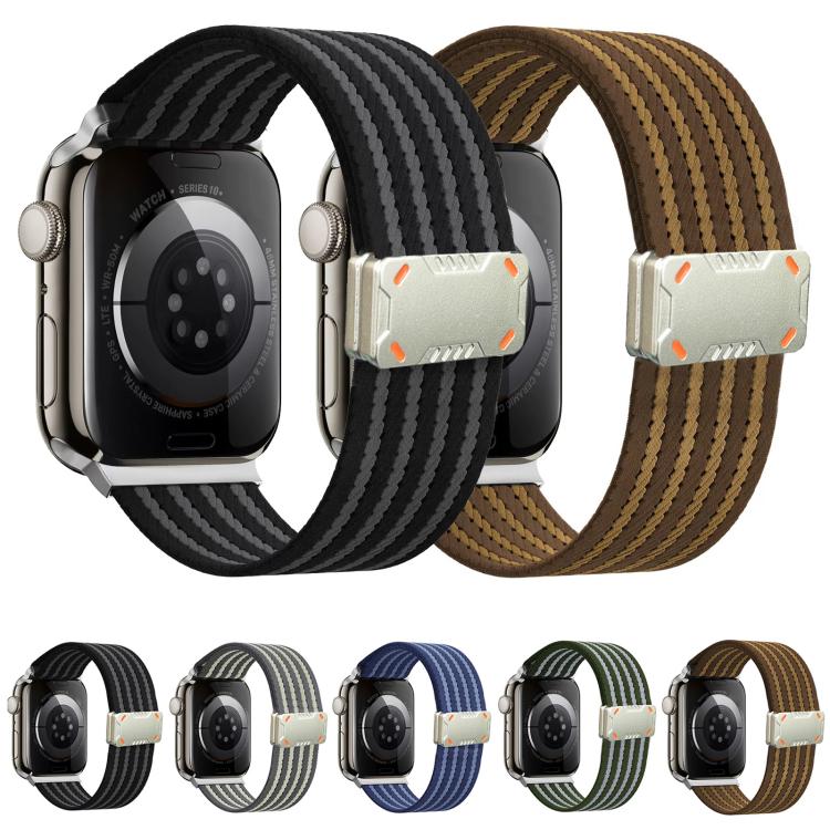 Cinturino per orologio in nylon con fibbia magnetica Mecha Armor, For Apple Watch 46mm / 49mm / 45mm / 44mm, For Apple Watch 42mm / 41mm / 40mm / 38mm