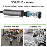 TESLONG NTS500 8mm Dual Lens 5m Industrial Pipeline Endoscope with 5 inch HD Screen, 8mm Dual Lens / 5m