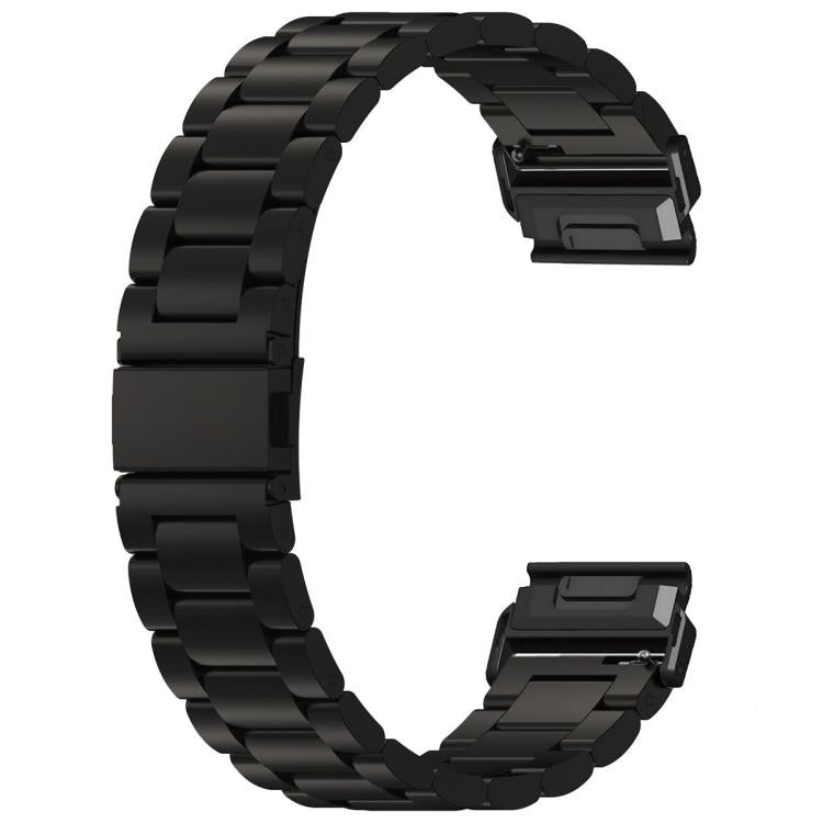 Cinturino per orologio in lega di titanio con fibbia piatta a tre perline e connettore Tactix., For Garmin 26mm, For Garmin 22mm, For Garmin 20mm