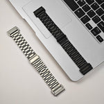 Cinturino per orologio in lega di titanio con fibbia piatta a tre perline e connettore Tactix., For Garmin 26mm, For Garmin 22mm, For Garmin 20mm