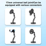 Base adesiva universale per supporto auto girevole a 360 gradi con sfera da 17 mm, 3-folding, 2-folding