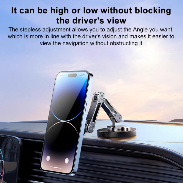 Supporto magnetico adesivo per auto girevole a 360 gradi, 3-folding, 2-folding