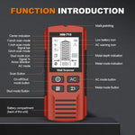 HW-710 Scanner da parete 5 in 1, rilevatore di metalli, individua montanti, strumento di misurazione