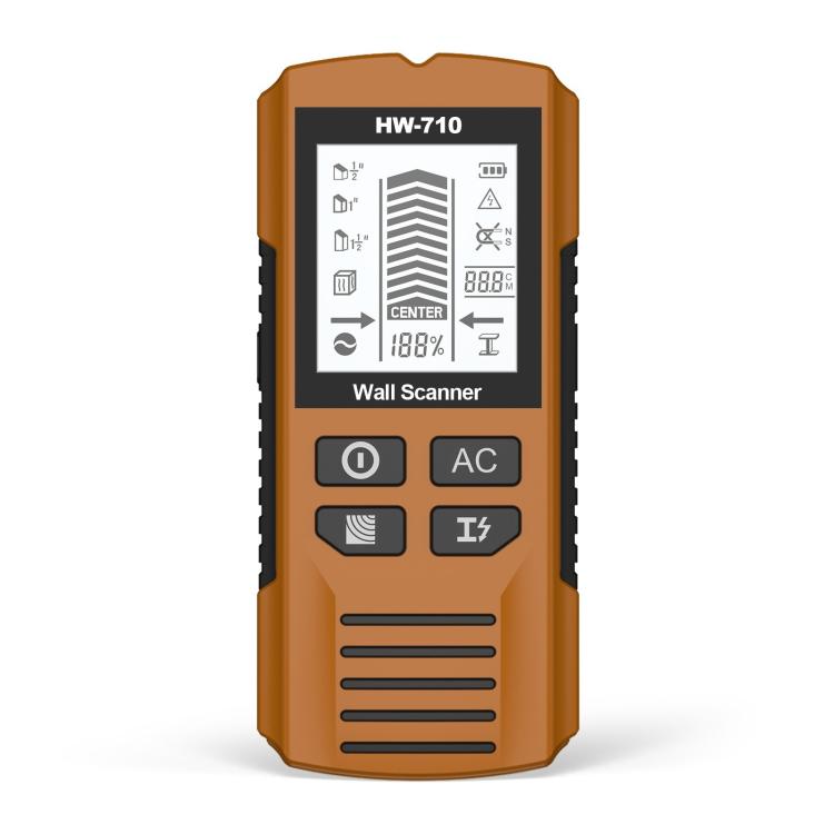 HW-710 Scanner da parete 5 in 1, rilevatore di metalli, individua montanti, strumento di misurazione