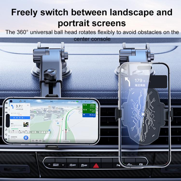 Supporto per telefono da auto universale H5 da 17 mm con semiconduttore RGB e dissipatore di calore., H5