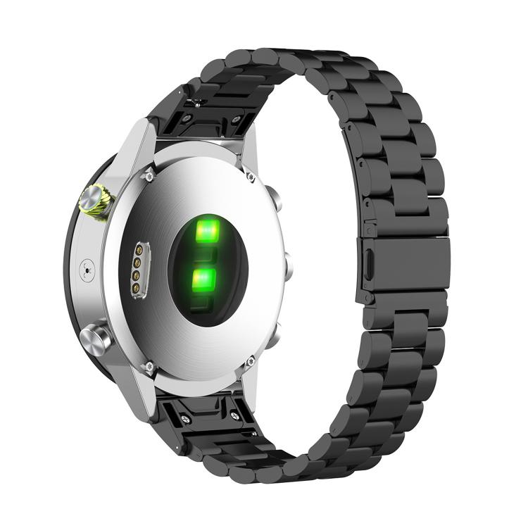 Cinturino per orologio in lega di titanio con fibbia piatta a tre perline., For Garmin 26mm, For Garmin 22mm, For Garmin 20mm