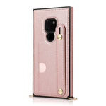 Custodia protettiva antiurto PU + TPU con cinturino da polso con cordino a tracolla e supporto e slot per schede, For Huawei Mate 20, For Huawei Mate 20 Lite, For Huawei Mate 20 Pro, For Huawei Mate 30