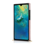 Custodia protettiva antiurto PU + TPU con cinturino da polso con cordino a tracolla e supporto e slot per schede, For Huawei Mate 20, For Huawei Mate 20 Lite, For Huawei Mate 20 Pro, For Huawei Mate 30