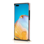 Custodia protettiva antiurto PU + TPU con cinturino da polso con cordino a tracolla e supporto e slot per schede, For Huawei P40 Pro, For Huawei P40 Pro Plus