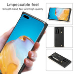 Custodia protettiva antiurto PU + TPU con cinturino da polso con cordino a tracolla e supporto e slot per schede, For Huawei P40 Pro, For Huawei P40 Pro Plus