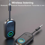 BR08T 2 in 1 Ricevitore AUX Bluetooth per auto Trasmettitore Adattatore audio Bluetooth, BR08T