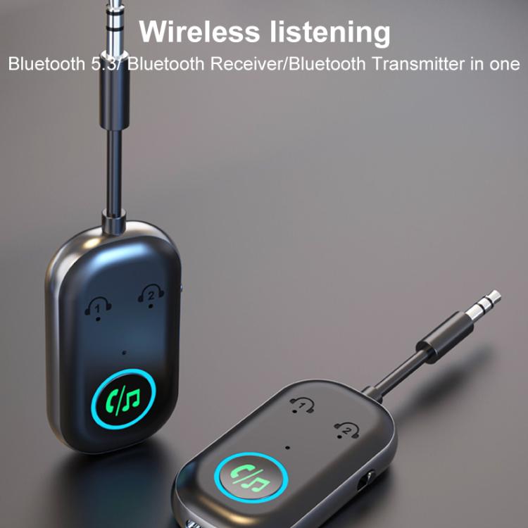 BR08T 2 in 1 Ricevitore AUX Bluetooth per auto Trasmettitore Adattatore audio Bluetooth, BR08T