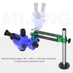 Mijing MJ4015 Microscopio telescopico pieghevole con rotazione universale a 360°, braccio con staffa in metallo