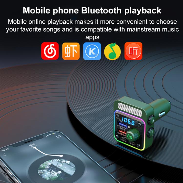 Autoradio BC91 con Bluetooth, vivavoce, ricarica rapida PD36W e luce ambientale., BC91