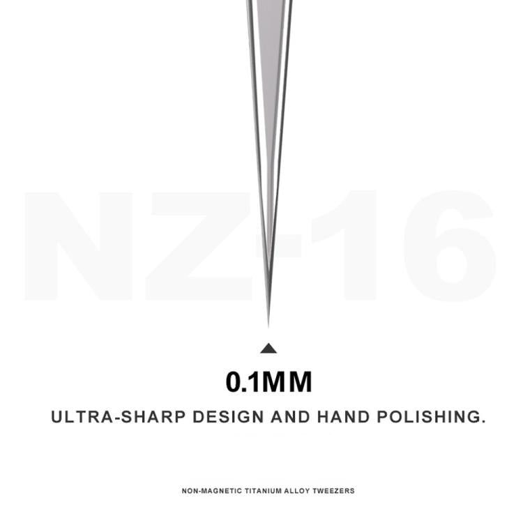 Pinzette Mijing NZ-16 ultraleggere non magnetiche in lega di titanio da 0,1 mm, Mijing NZ-16