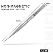 Pinzette Mijing NZ-16 ultraleggere non magnetiche in lega di titanio da 0,1 mm, Mijing NZ-16
