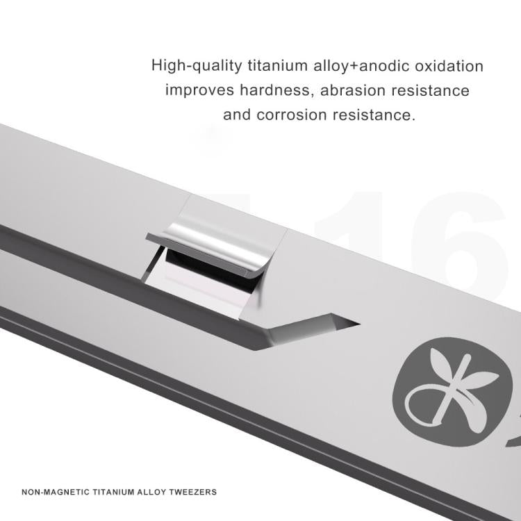Pinzette Mijing NZ-16 ultraleggere non magnetiche in lega di titanio da 0,1 mm, Mijing NZ-16