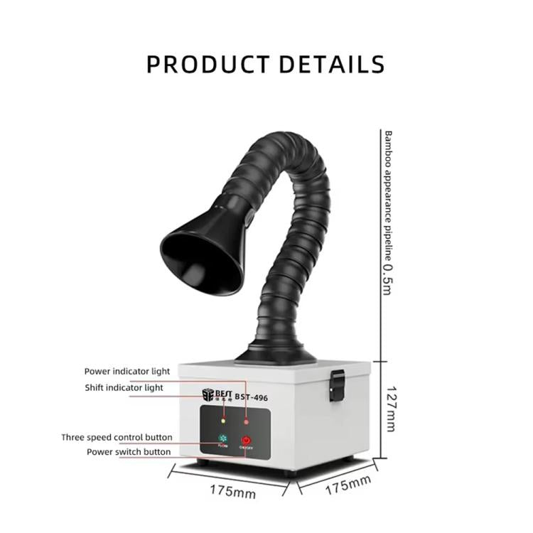 BEST BST-496 Macchina compatta per la purificazione e l'aspirazione dei fumi, EU Plug, US Plug