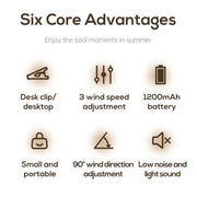 DQ259 Multifunctional Mini Electric Clip Fan