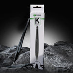 2uul TW32 Pinzette in ceramica nere con punta piatta K, antistatiche (ESD-Safe), 2uul TW32