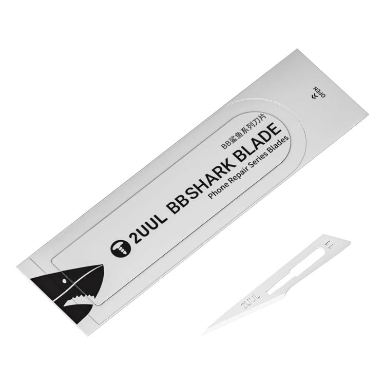 2uul 100 in 1 DA18 BB Shark Blade Series Lama in acciaio ad alto tenore di carbonio n. 11, 2uul DA18