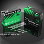 2uul 100 in 1 DA18 BB Shark Blade Series Lama in acciaio ad alto tenore di carbonio n. 11, 2uul DA18