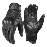 Guanti da moto retrò GHOST RACING GR-ST11 in vera pelle con dita intere per touchscreen., M, L, XL, XXL