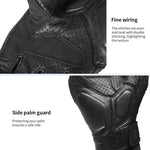 Guanti da moto retrò GHOST RACING GR-ST11 in vera pelle con dita intere per touchscreen., M, L, XL, XXL