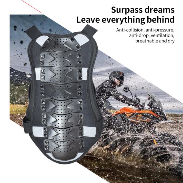 GHOST RACING GH-HJY08 Gilet protettivo per moto, pettorina, abbigliamento rigido da moto, L, XL