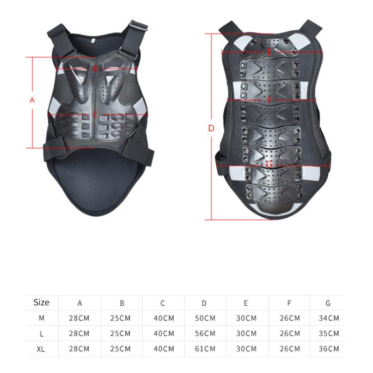 GHOST RACING GH-HJY08 Gilet protettivo per moto, pettorina, abbigliamento rigido da moto, L, XL