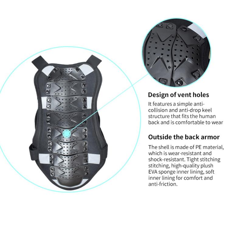 GHOST RACING GH-HJY08 Gilet protettivo per moto, pettorina, abbigliamento rigido da moto, L, XL