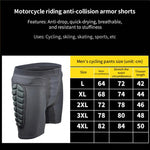 GHOST RACING GH-YW094 Pantaloni da moto da fuoristrada con protezioni per i fianchi, L, XL, XXL, XXXL