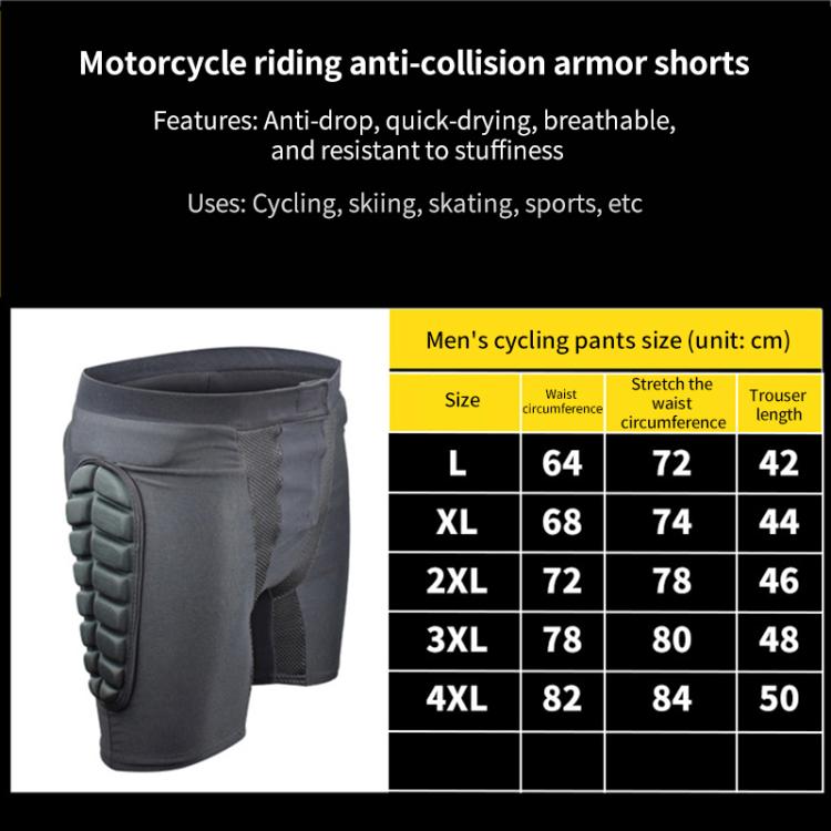 GHOST RACING GH-YW094 Pantaloni da moto da fuoristrada con protezioni per i fianchi, L, XL, XXL, XXXL