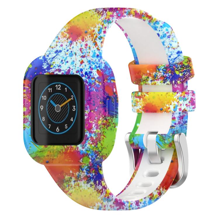 Cinturino per orologio in silicone stampato con fibbia in acciaio xDfind, For GarminFit JR3 / Garmin Vivofit JR 3