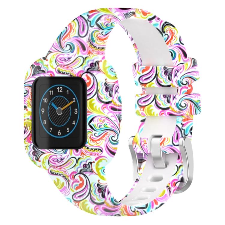 Cinturino per orologio in silicone stampato con fibbia in acciaio xDfind, For GarminFit JR3 / Garmin Vivofit JR 3