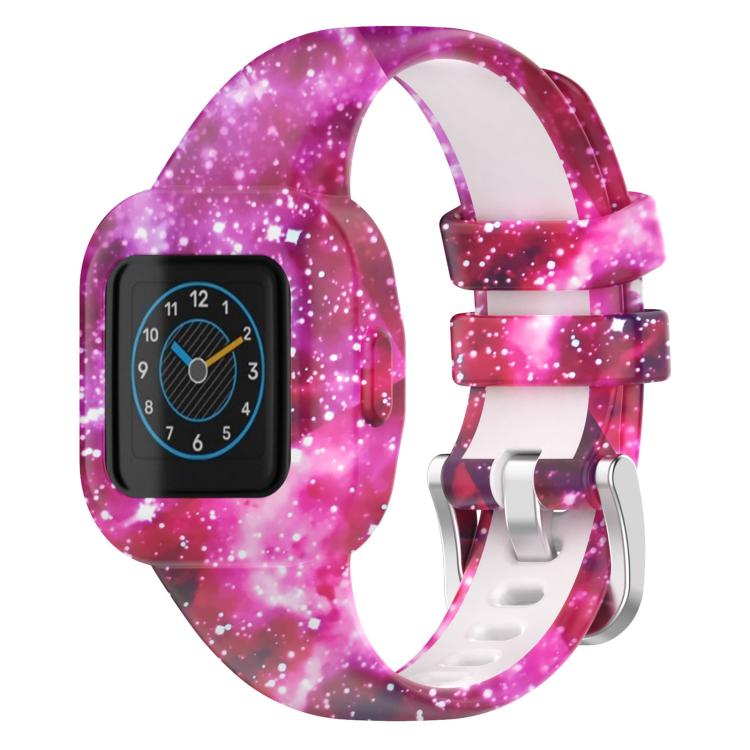 Cinturino per orologio in silicone stampato con fibbia in acciaio xDfind, For GarminFit JR3 / Garmin Vivofit JR 3